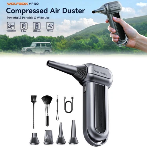 WOLFBOX 150000 RPM Mini Blower Portable Turbo Jet Air Blower Electric Jet Fan