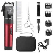 Low Noise Rechargeable Horse and Pet Clippers with Grooming Accessories