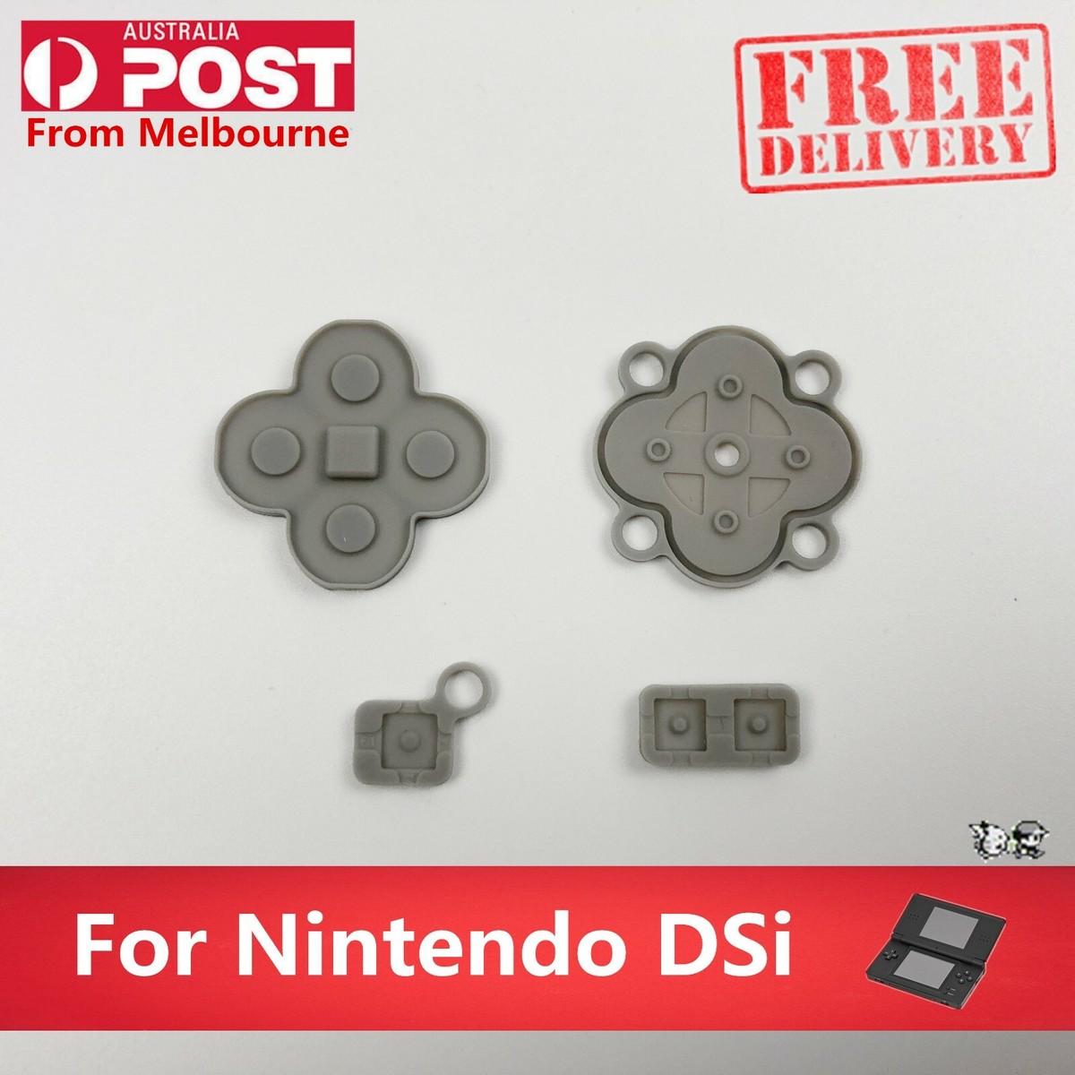 REPLACEMENT CONDUCTIVE Buttons A-B, D-pad FOR Nintendo DSi