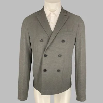 EMPORIO ARMANI Taille 40 Veste De Sport Texturée Grise Ardoise - Photo 1/4
