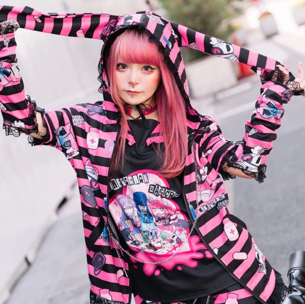 Yamikawa Punk Menhera Chan Usamimi Hoodie