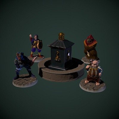 25 mm 28 mm Miniaturen Wargaming Rollenspiel Frostgrave - am Wasserloch