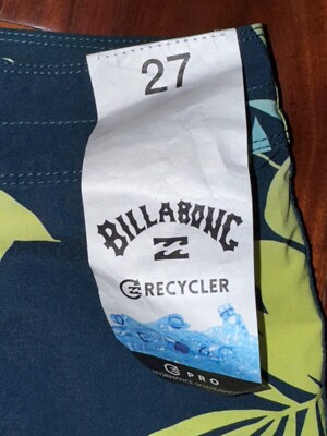 BILLABONG Men's Boy's 27 Blue Navy Palm SUNDAYS PRO Beach Surf