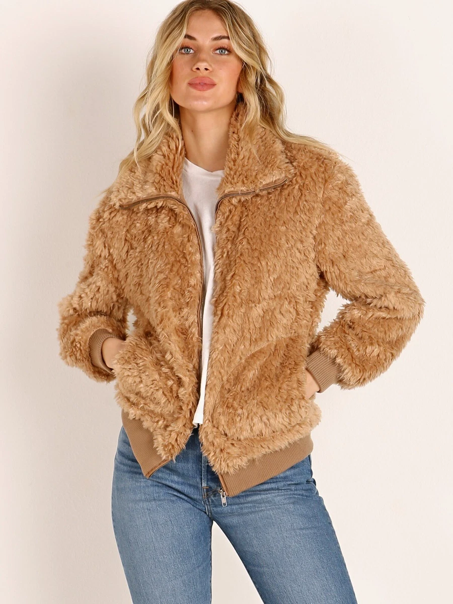 Teddy bomber top jacket womens