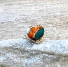 Awesome Oyster Turquoise Gemstone 925 Sterling Silver Handmade Ring All Size