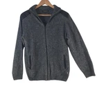 McDonald Jumper Womens Size M Grey Merino Possum Silk Full Zip Knit High Neck