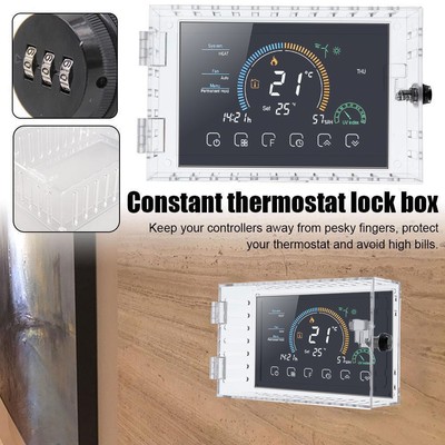 Abschließbare Acryl Thermostat Abdeckung Langanhaltender Schutz Minimaler Aufwa
