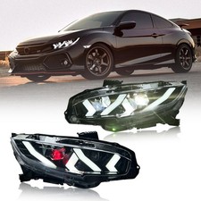 2x LED Scheinwerfer für 16-21 Honda Civic 10th Gen Sequenz Blinker Tagfahrlicht
