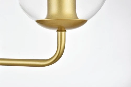 Elegant Lighting LD7321W28 Genesis 3 Light 10" Tall Bathroom - Brass - Picture 4 of 12