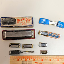 Vintage Harmonica Lot 8 Hohner Marine Band 1896 Little Lady No 39 Midget Japan