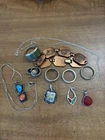 Vintage Jewelry Lot Wearable. Sterling & Costume. Rings Pendants Charms.