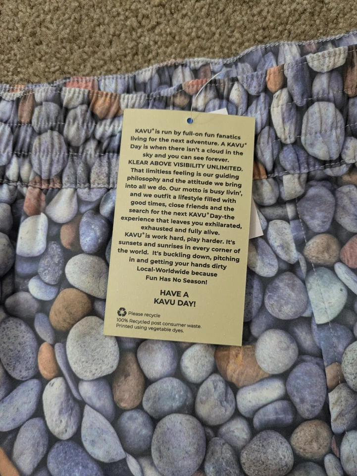 Pantalones cortos Kavu para mujer XL estampado de cama Kick Out River  Foto 3 de 4