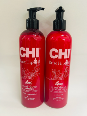 CHI Rose Hip Oil Color Protect Shampoo & Conditioner 11.5 oz Combo