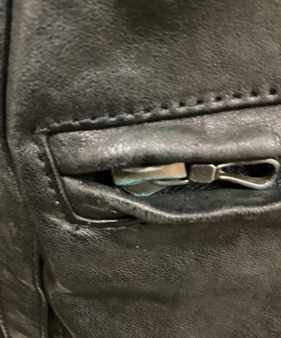 SHELLAC Leather Single Riders Jacket Black Fur Co… - image 9