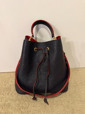 Louis Vuitton Neo Noe MM Monogram Empreinte Leather Navy 2 Way Bag