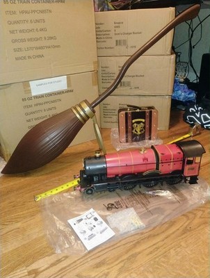 Harry Potter Hogwarts Express Popcorn Bucket With Steam Effect & Nimbus 2000 NEW