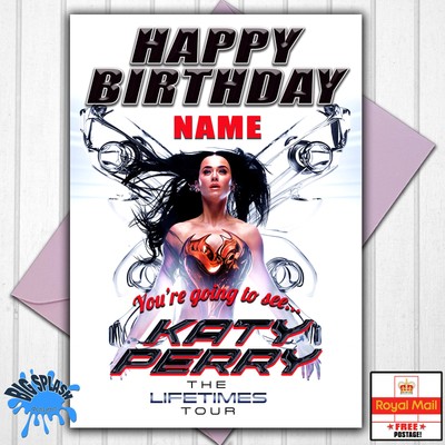 Personalisierte Geburtstagskarte You're Going to See KATY PERRY THE LIFETIMES TOUR