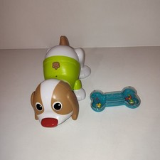 Kolhs Walking Sound Motion Barking W/ Bones White and Brown Dog Toy 9"