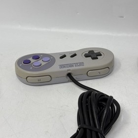 Set of 2 SNES Super Nintendo Original Controllers Authentic OEM SNS-005 Tested