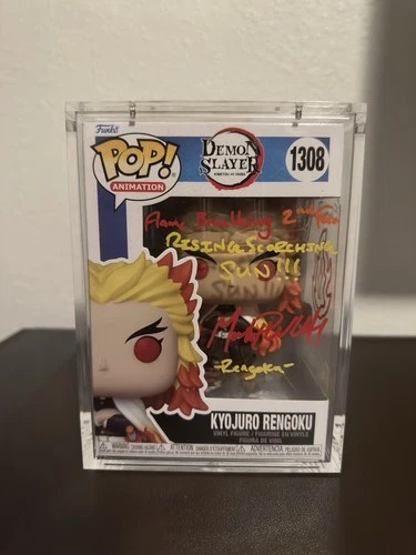 Funko Pop! Vinyl Demon Slayer Rengoku #1308 Signed By Mark Whitten Prime Armor