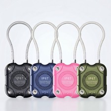 IP67 Waterproof AirTag Holder Case Keychain for Luggage Backpack Travel Keys