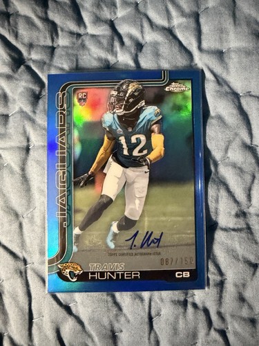 2025 Topps Chrome Travis Hunter Auto True Blue /150 RA-THU