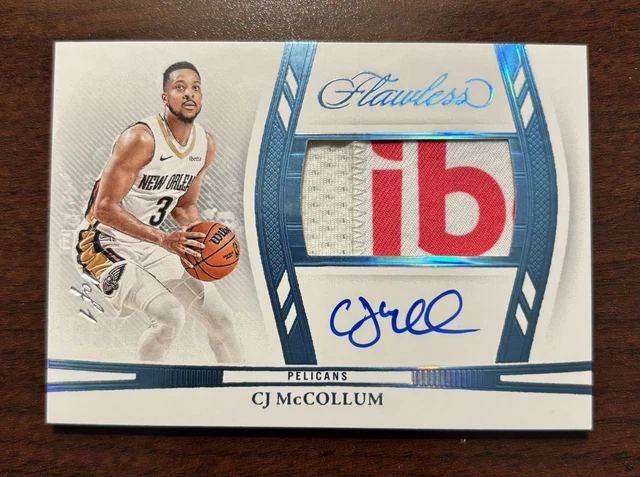 2023-2024 Panini Flawless CJ McCollum Logo Patch Auto 1/1 HP-CJM