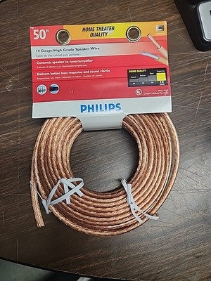 Philips Speaker Wire 14 Gauge High Performance Wire 50 Foot NEW