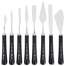 High Flexible Palette Knife Set, 8 Pieces Stainless Steel Painting Knives (31...