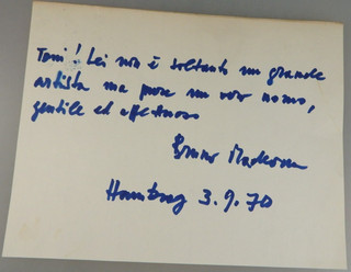 Autogramm italienischer Komponist und Dirigent Bruno Maderna 1970 (148416)