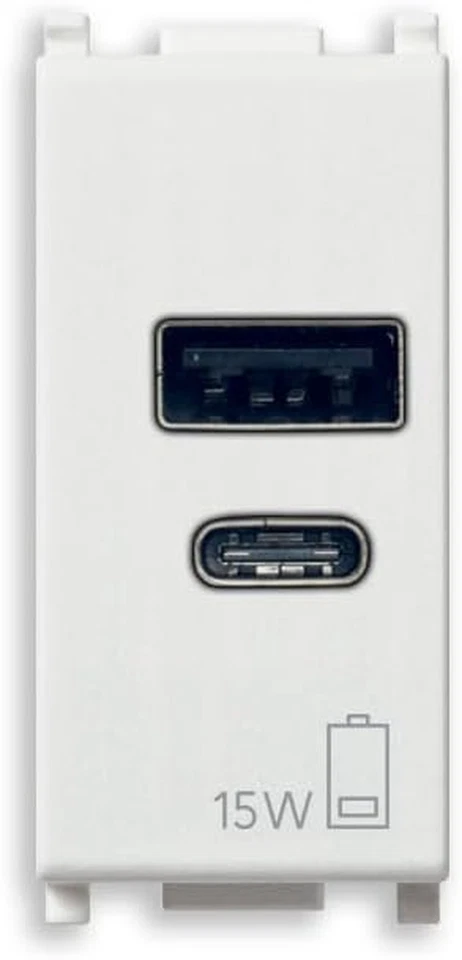 14292.AC.15 PLANA Alimentatore USB 15 W 3 a 5 V per Dispositivi Elettronici, Usc - Immagine 2 di 4