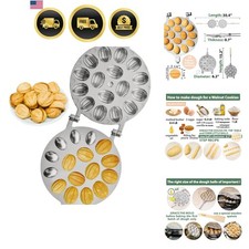 Walnut Cookie Mold Pastry Oreshnitsa Oresheki Nuts 16 Mold Skillet - USSR Mak...