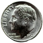 1952-D Roosevelt Silver Dime - BU/Unc/Uncirculated