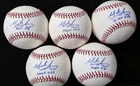 RARE Lot of 5 MARK APPEL Autographed Signed & Inscribed OML BASEBALL - MLB COA!