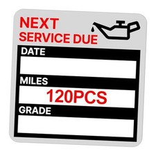 for Oil Change Sticker Static Cling, Clear Stickers 120 Pcs 2 x 2 Next Red