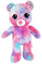 2015 Build-a-Bear Workshop BAB Tie-Dye Bear Plush Sewn Eyes Hearts on Feet Ears