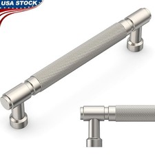 10 Pack Satin Nickel Knurled Cabinet Pulls 5 Inch Drawer Handles Hardware New