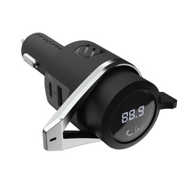 Scosche Bluetooth Power Delivery FM Transmitter 12W 18W Dual USB-A Black 12W