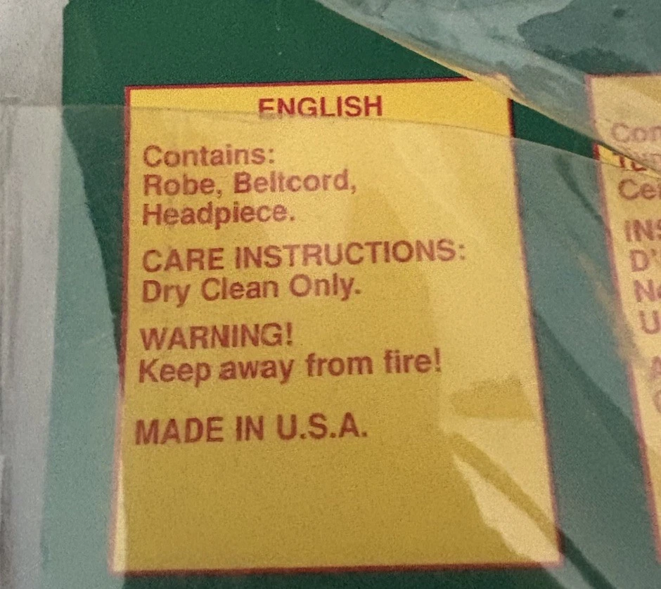 Gaspar Wise Man/King 服装全新带标签儿童尺寸 12-14 美国制造 — 第 3/4 张图片