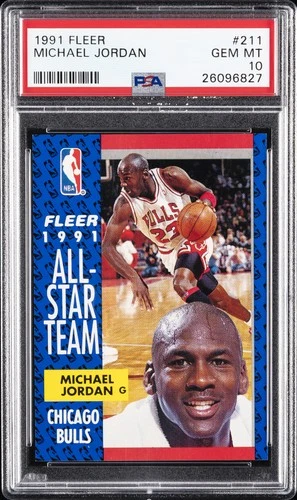 1991 FLEER #211 MICHAEL JORDAN PSA 10