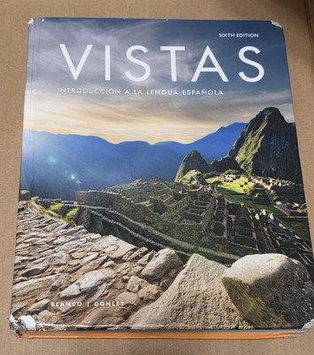 Vistas Introduccion a La Lengua Espanola  Hardcover Textbook by Jose A. Blanco