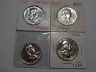 (4) Proof Franklin Half Dollars - 1955, 1957, 1958, 1959 - Beautiful Coins!