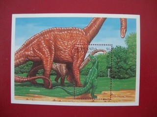 Briefmarken Block Grenada Dinosaurier 1