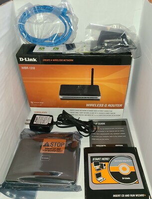 D-Link WBR-1310 54 Mbps 4-Port 10/100 Wireless G Router Unused Open Box 