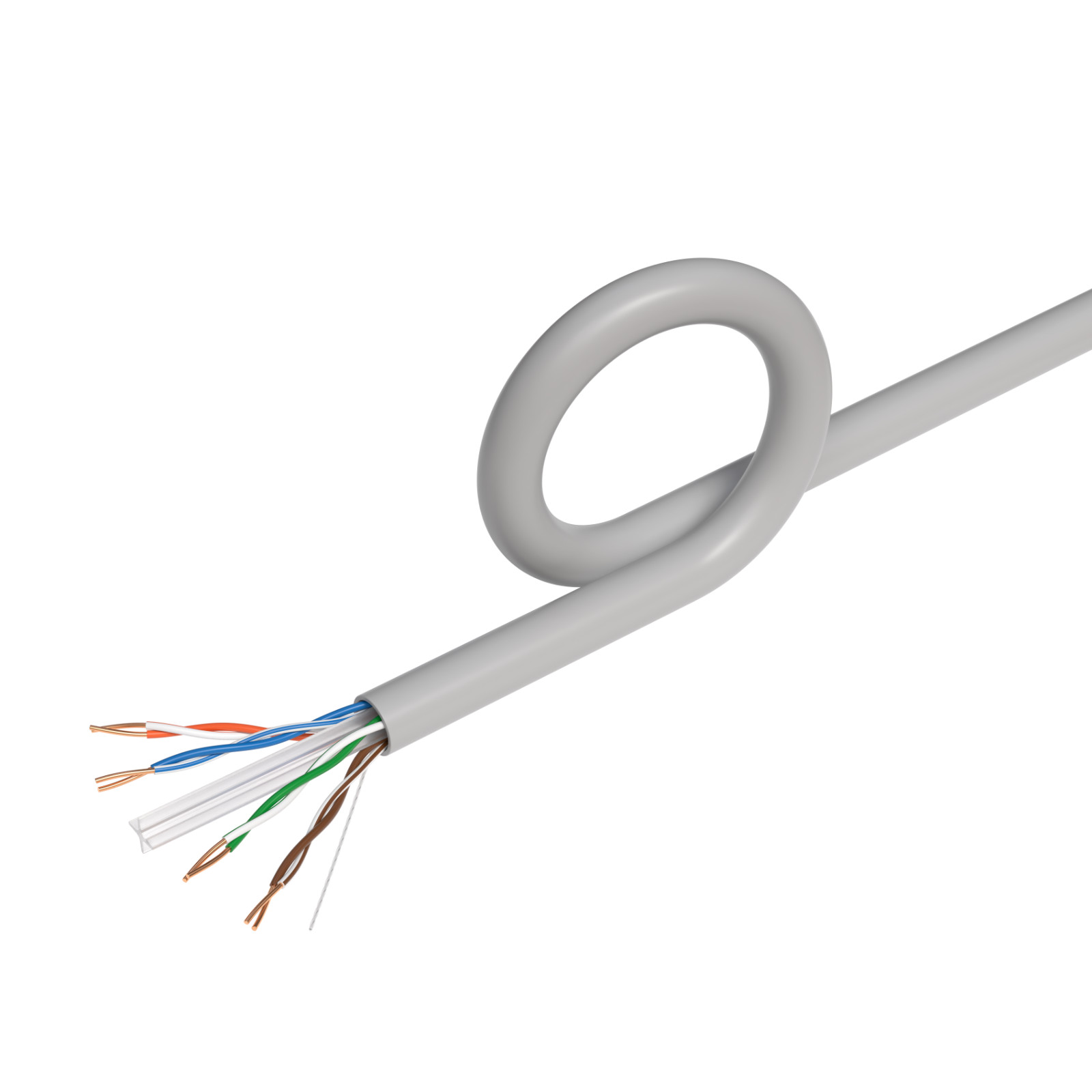 Cat6 Gray Ethernet Cable 500ft UTP 23AWG Solid CCA Pull Box