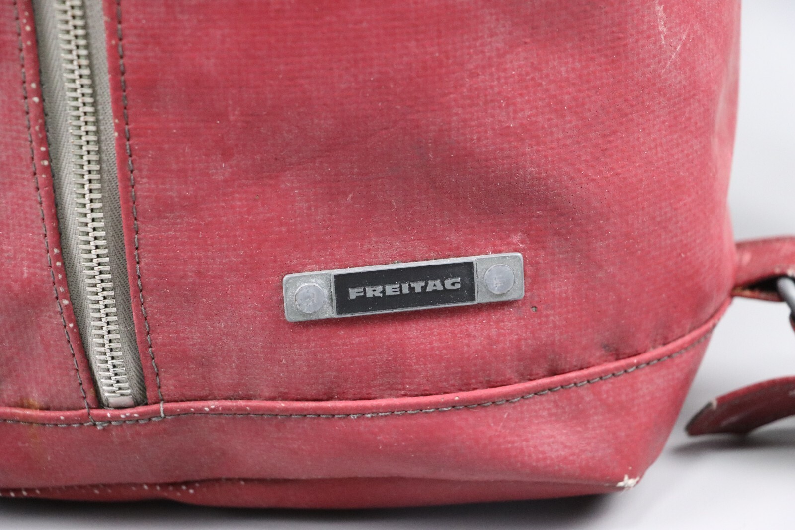 FREITAG R123 Woolf Burgundy Used PVC Back Pack Sholder Bag Size Medium image 6