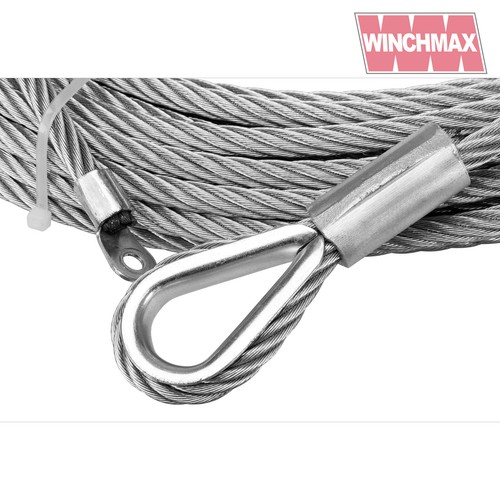 Steel Rope/Cable 25m x 14 mm Screw fix. 1/2" Hook. For winches up to 20,000lb - Picture 5 of 7