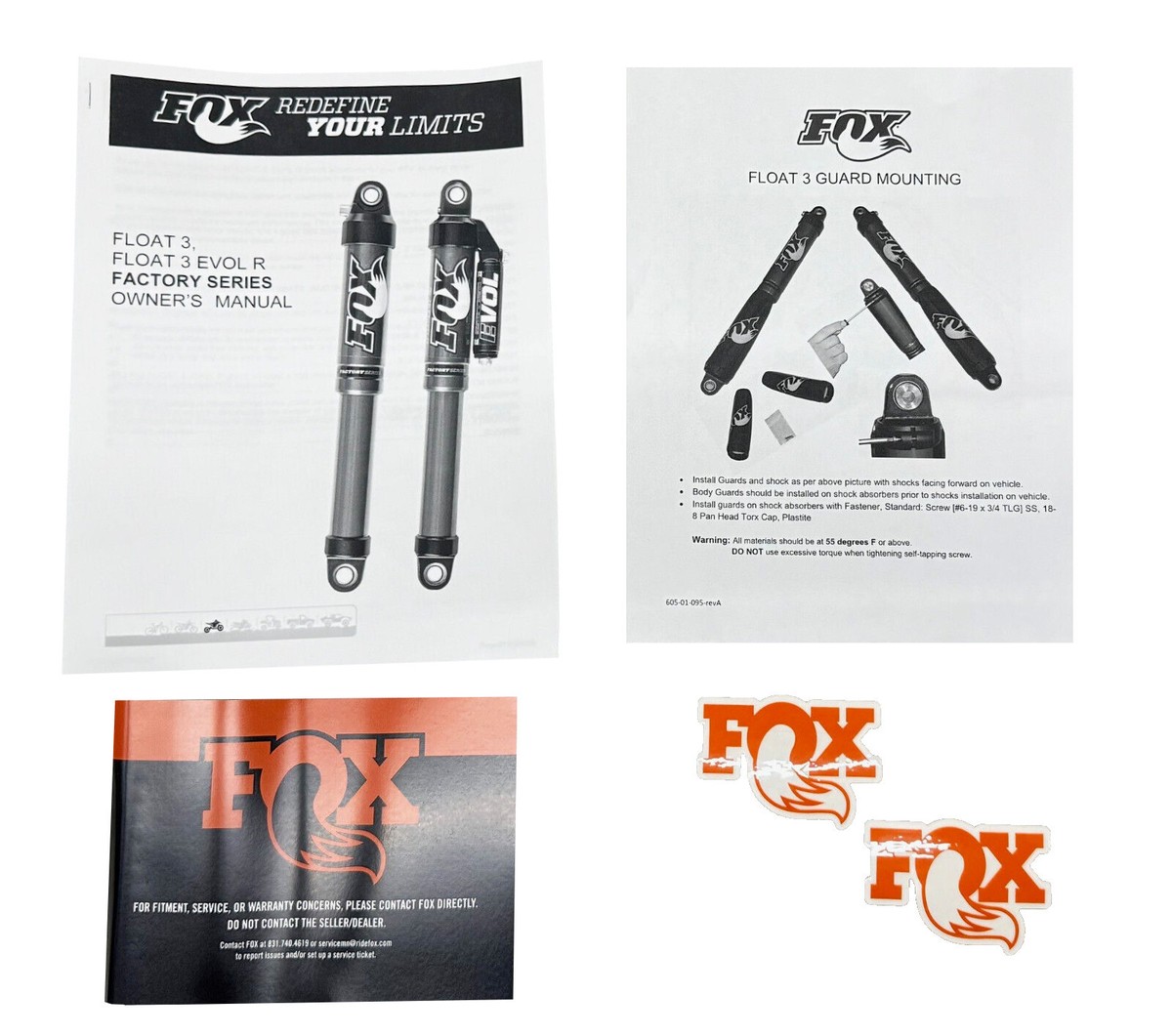 FOX FLOAT 3 FRONT AIR SHOCKS SUSPENSION HONDA TRX 250R TRX250R