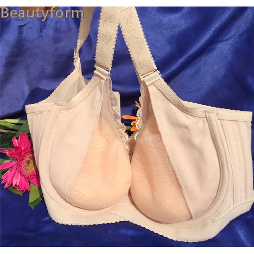 See-through Pocket Bra for Breast Forms Mastectomy Crossdresser Bra Wireless - Picture 8 of 12