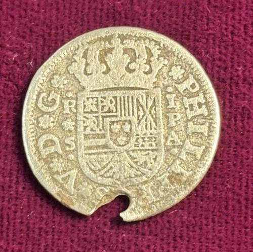 1731 Spanish Silver 1 Reales Genuine Antique 1700's Colonial Cross Pirate Coin - Picture 4 of 4